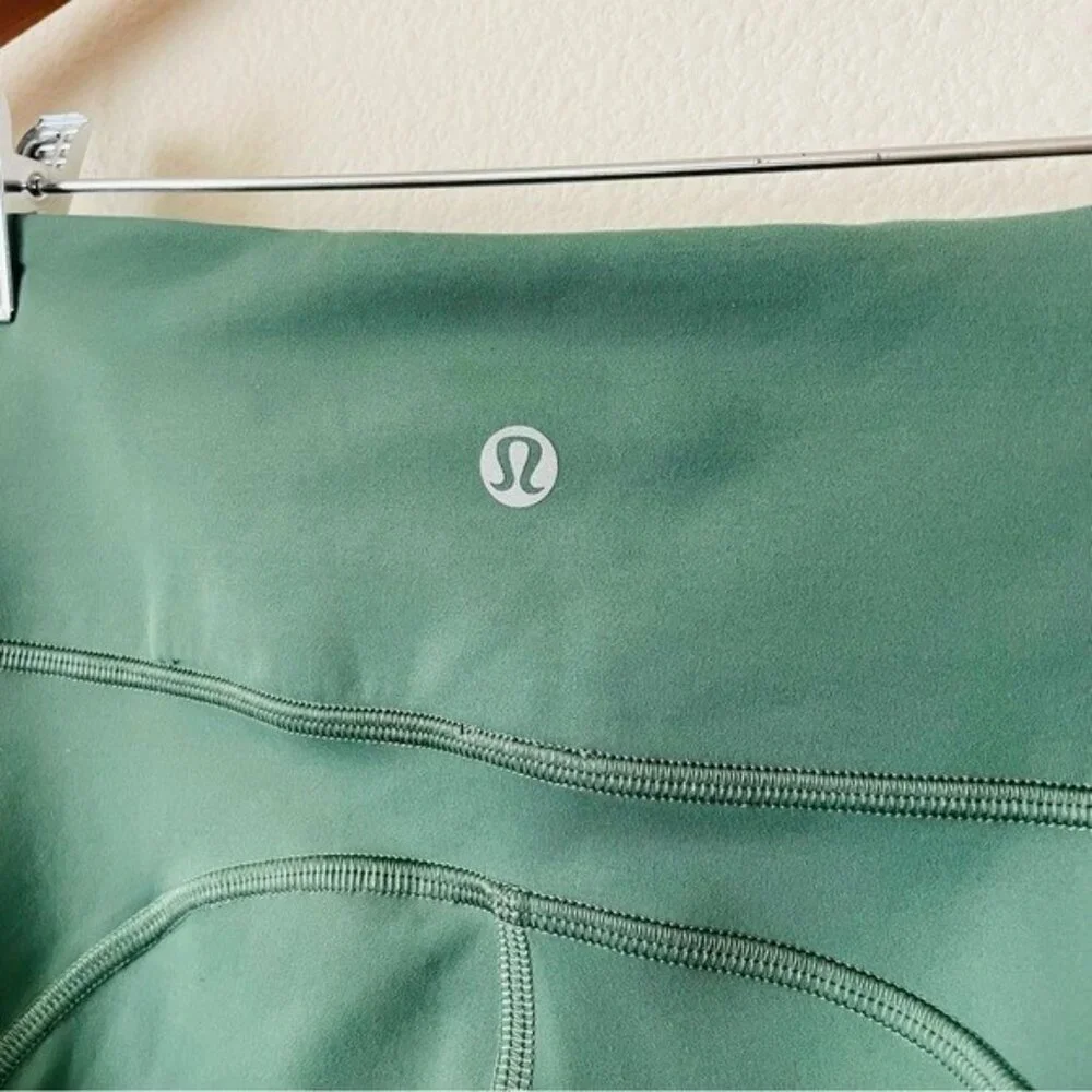 Lululemon SIZE 4 Invigorate High Rise Pocketed 25” leggings in Algae Green